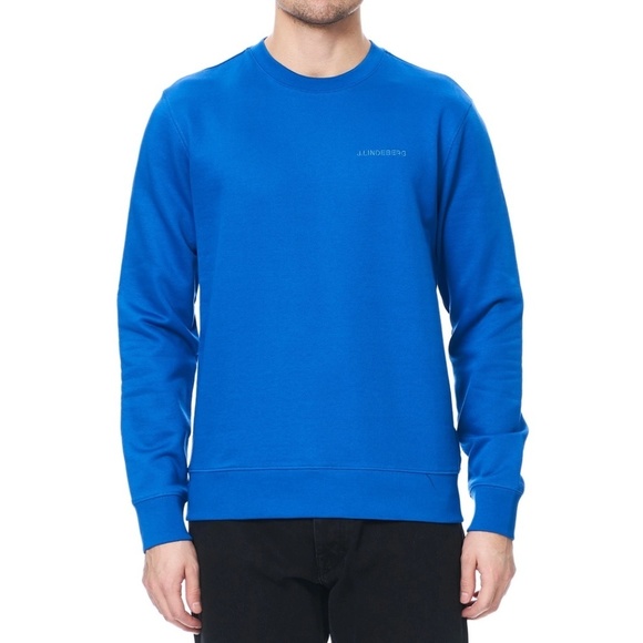 J. Lindeberg Yale Blue Throw Crewneck Sweatshirt Sweater - Size XL - Picture 2 of 16